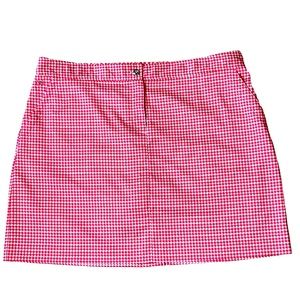 Izod women's pink houndstooth stretch golf skirt w/pockets size 14 NWOT ⛳️